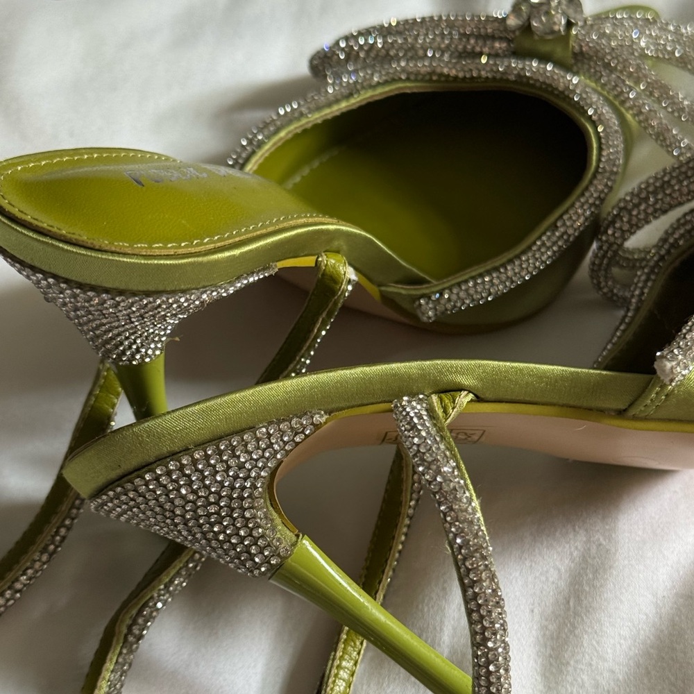 Public Desire Lime Green Rhinestone Heels